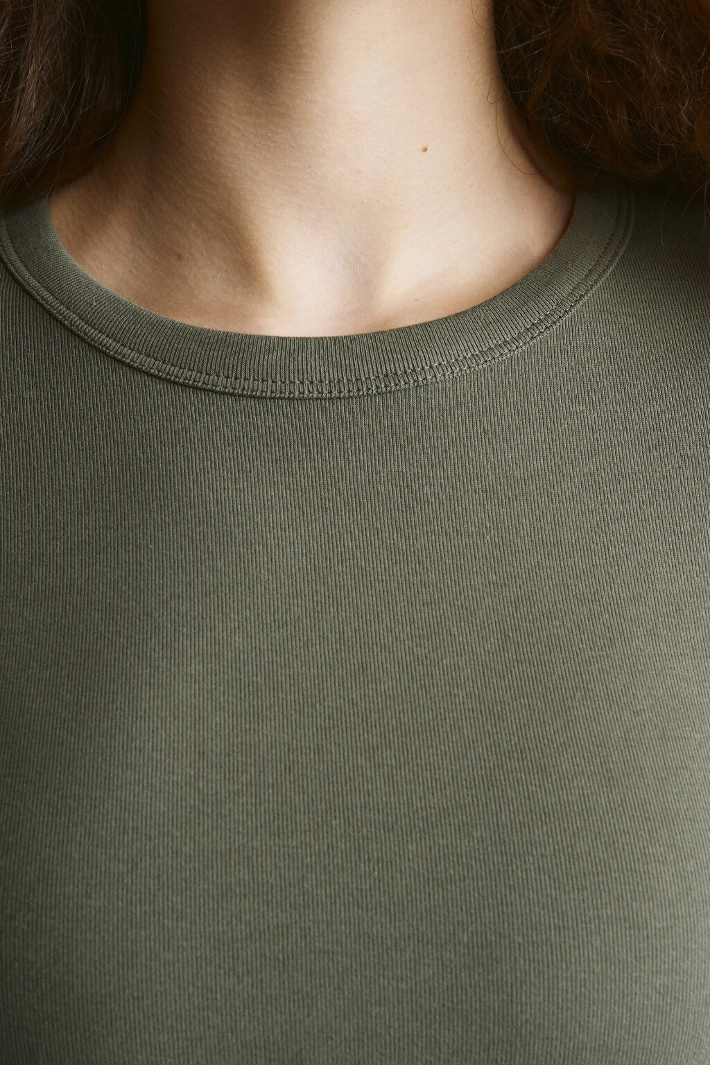 Футболка-топ базовая укороченная - цвет зеленый - 5