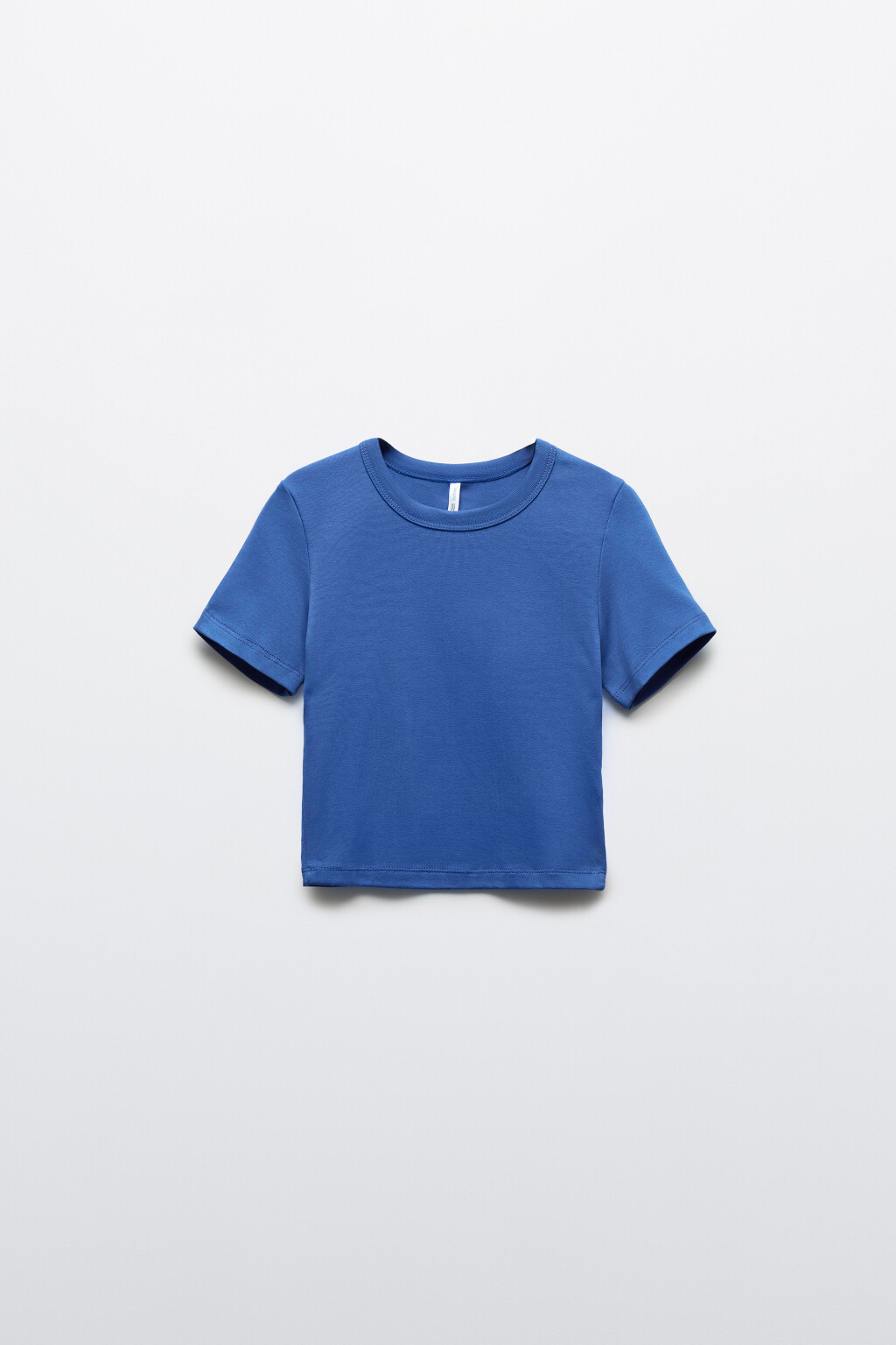 Футболка-топ базовая укороченная - цвет синий - 1