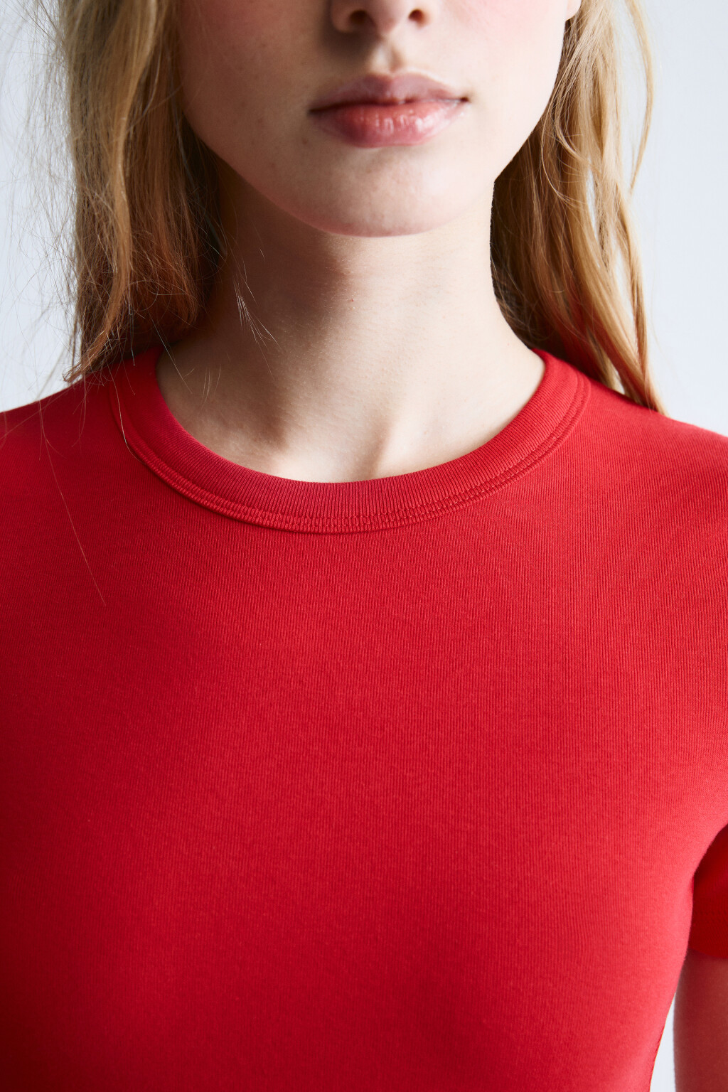 Футболка-топ базовая укороченная - цвет красный - 5