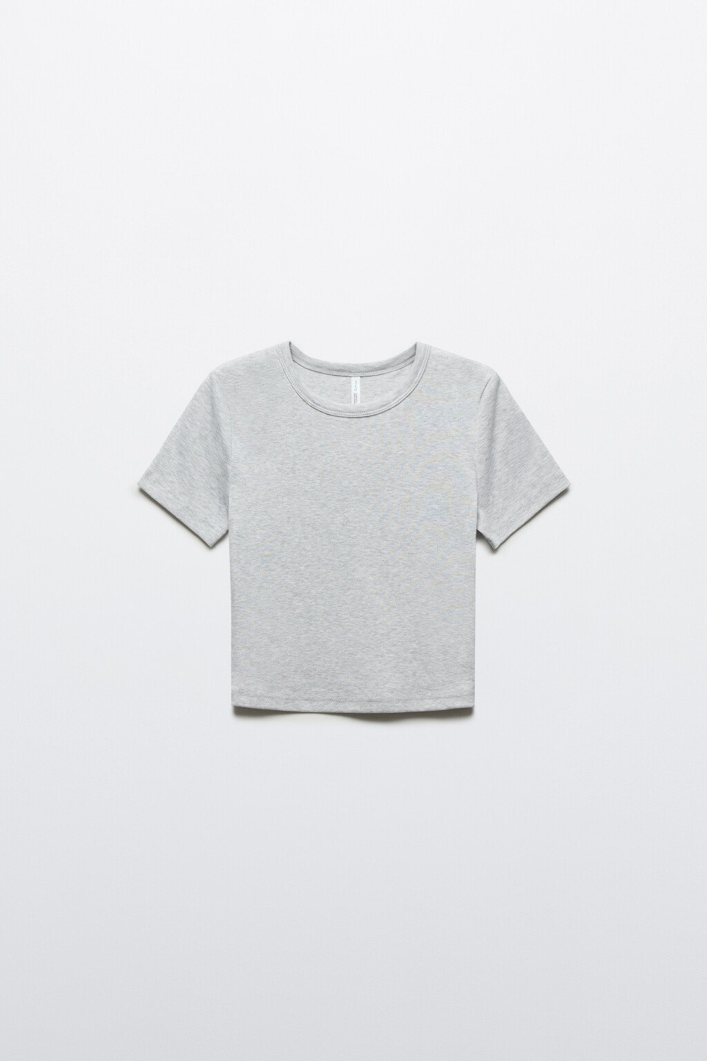 Футболка-топ базовая укороченная - цвет серый - 1