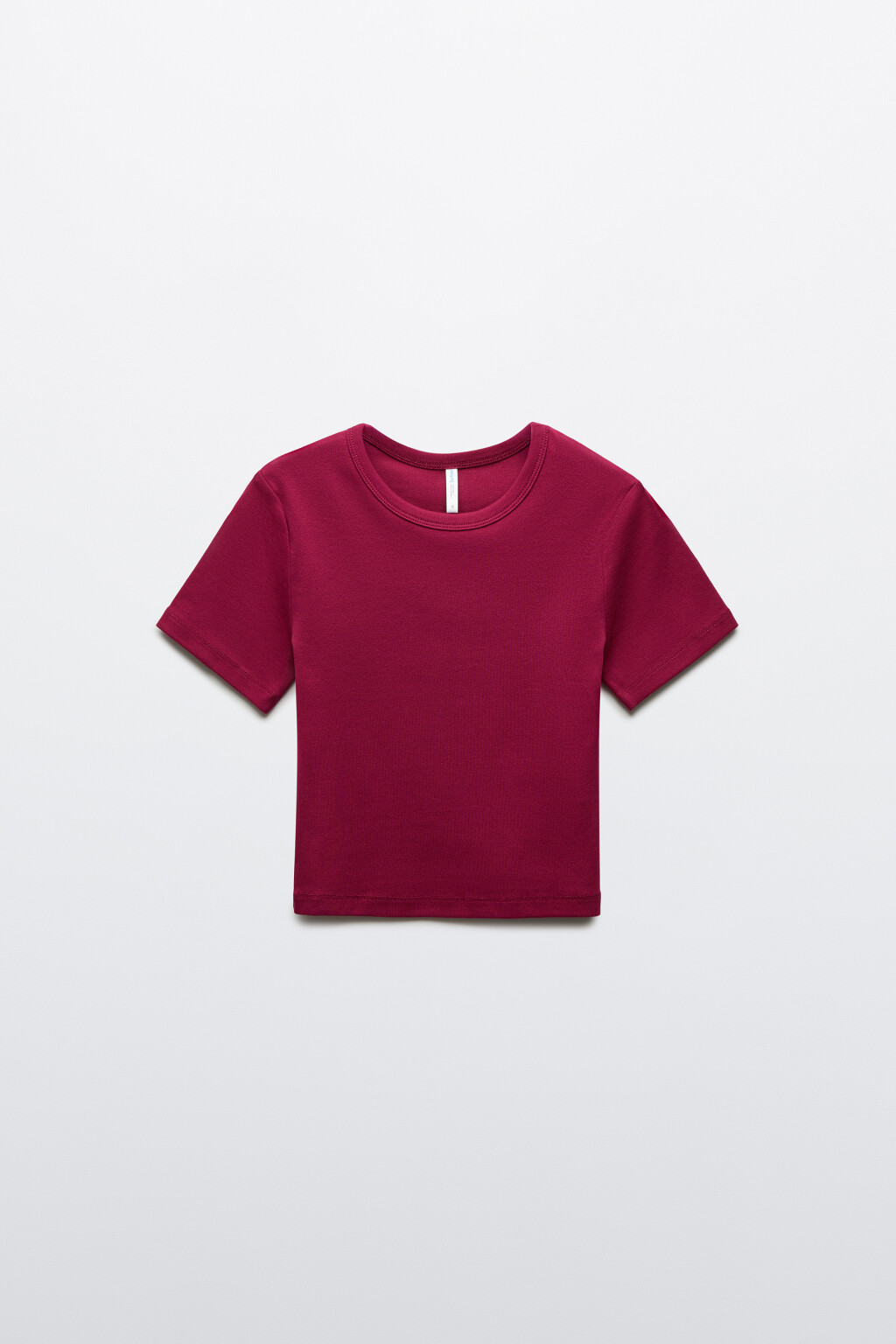 Футболка-топ базовая укороченная - цвет красный - 1