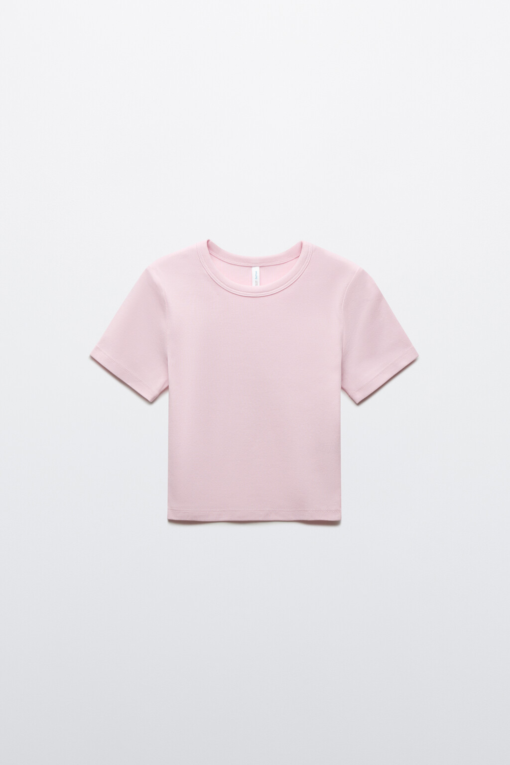 Футболка-топ базовая укороченная - цвет розовый - 1