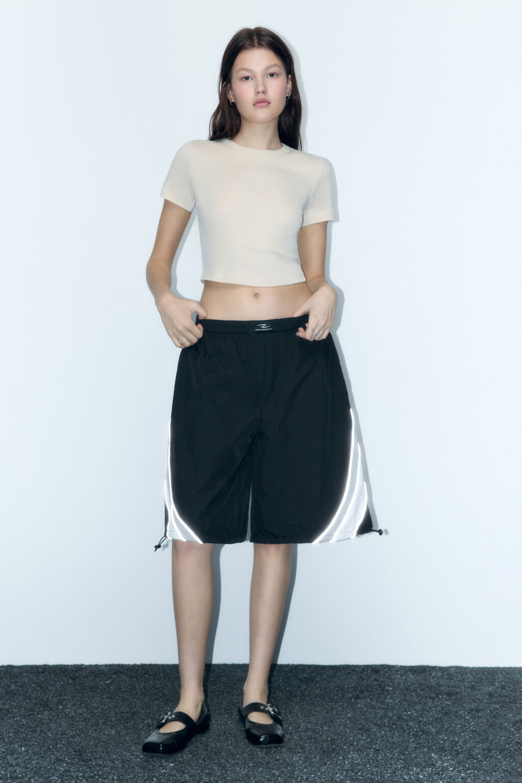 Топ-футболка хлопковый облегающий - цвет бежевый - 5