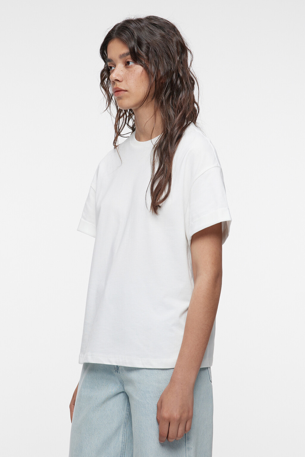 Футболка TLOOSE свободная хлопковая - цвет белый - 2