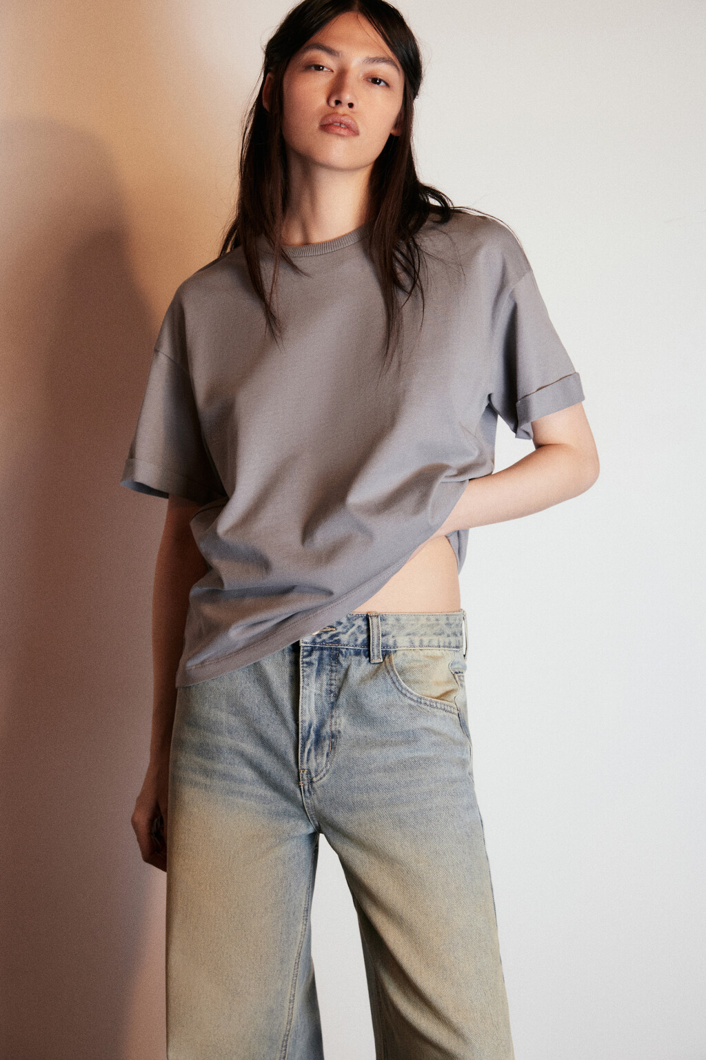 Футболка TLOOSE свободная хлопковая - цвет серый - 2