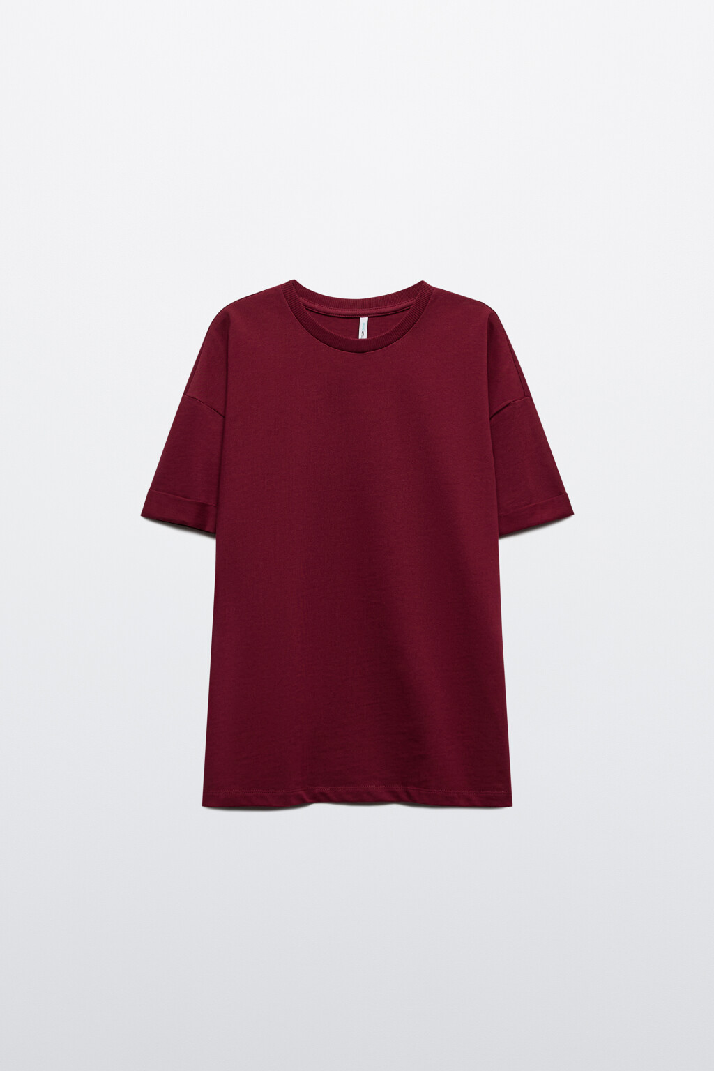 Футболка TLOOSE свободная хлопковая - цвет бордовый - 7