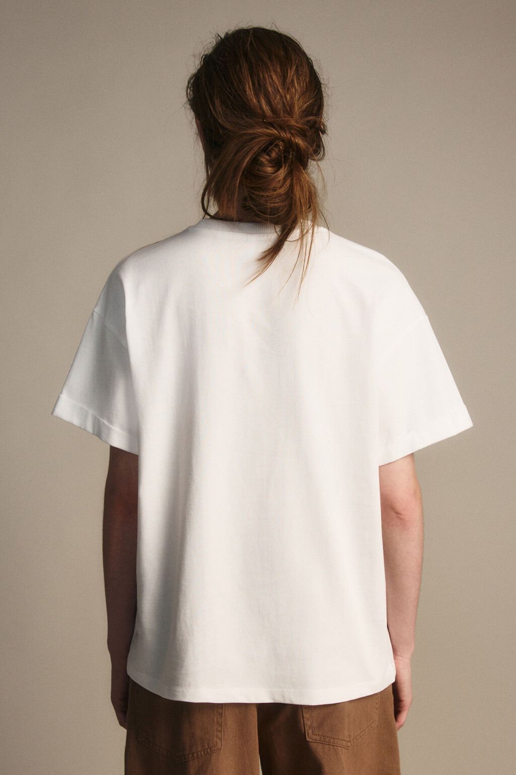 Футболка TLOOSE свободная хлопковая - цвет белый - 3