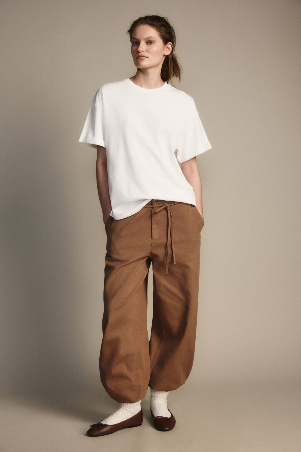 Футболка TLOOSE свободная хлопковая - цвет белый - 4