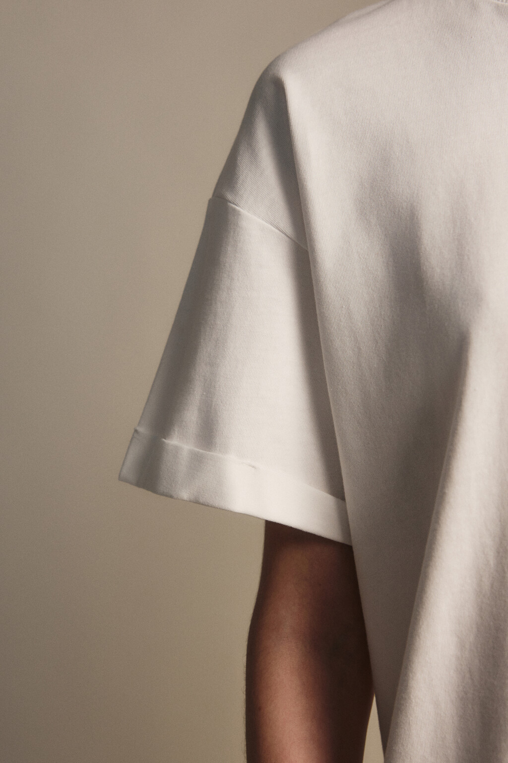 Футболка TLOOSE свободная хлопковая - цвет белый - 6