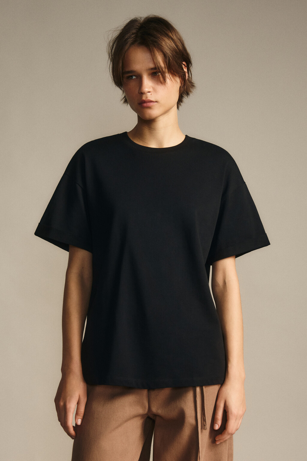 Футболка TLOOSE свободная хлопковая - цвет черный - 2