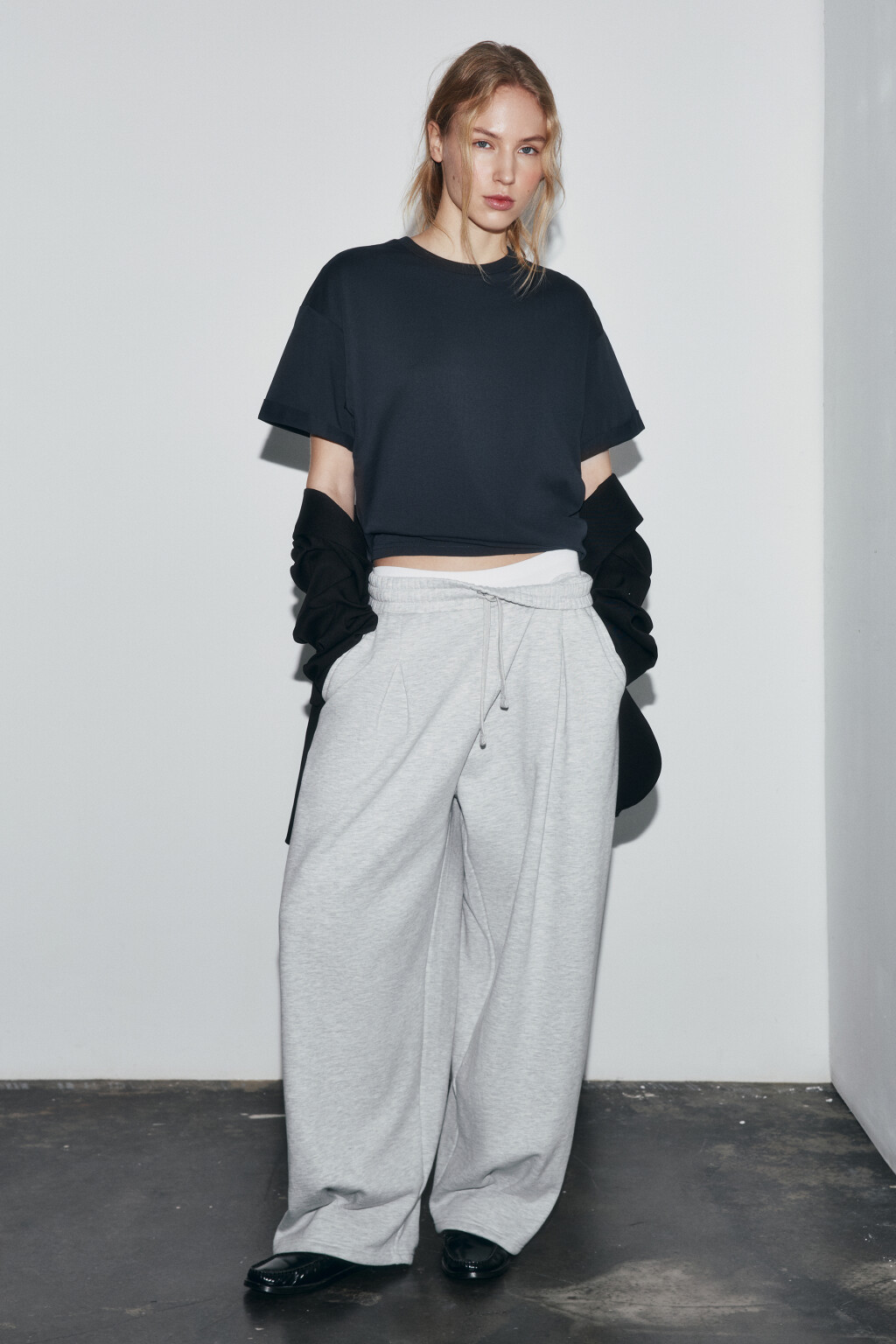 Футболка свободная хлопковая - цвет серый - 4