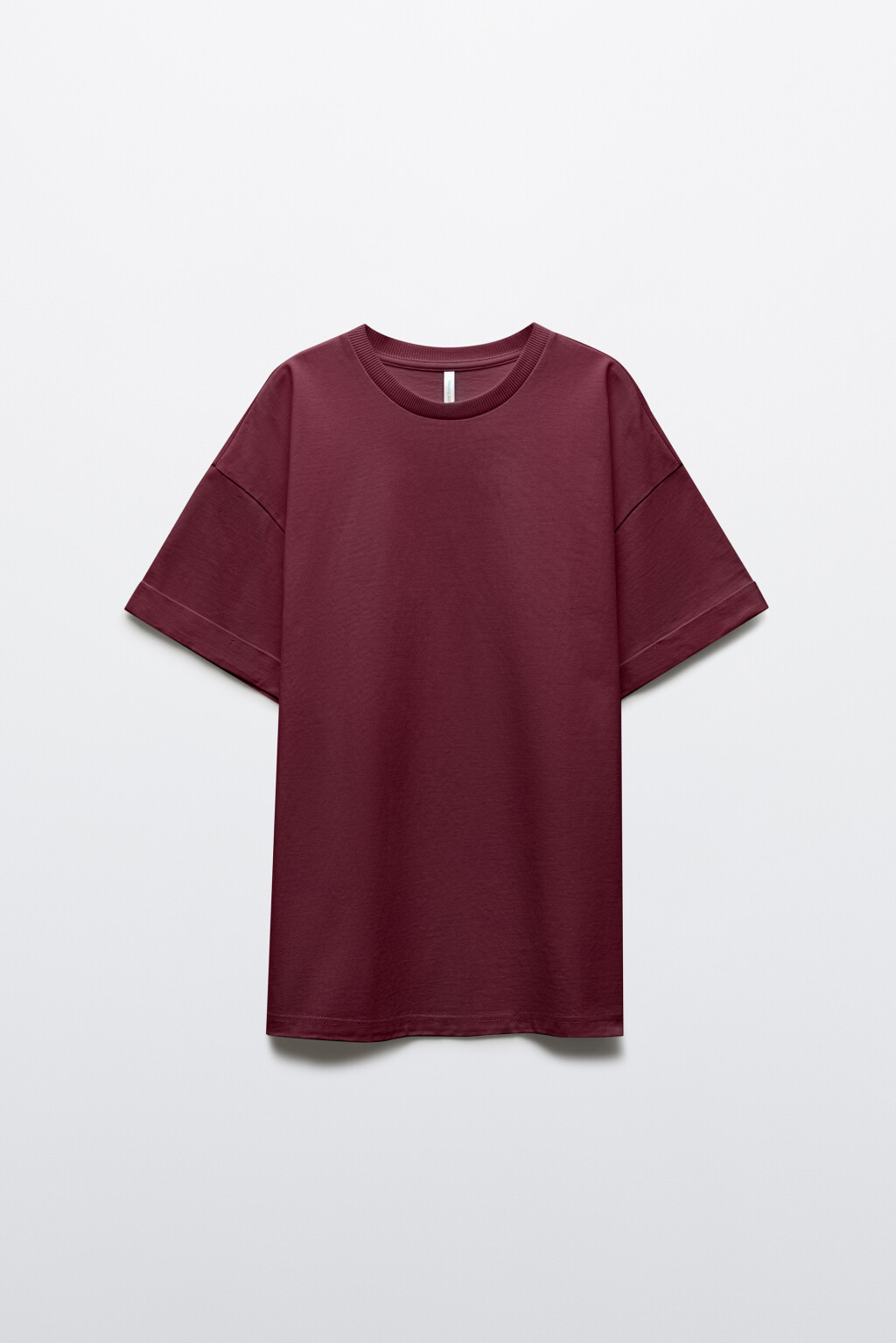 Футболка свободная хлопковая - цвет бордовый - 7