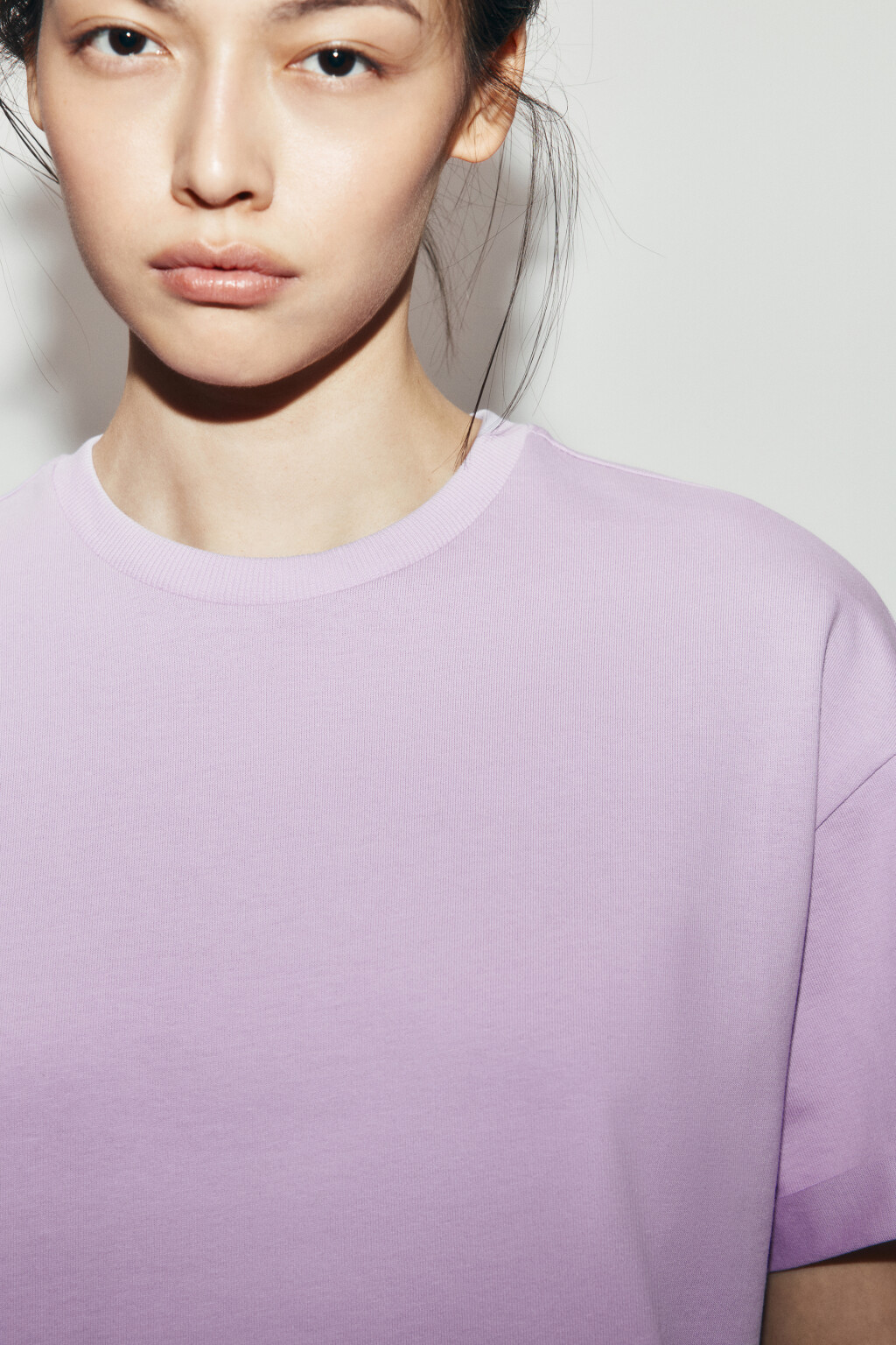 Футболка свободная хлопковая - цвет сиреневый - 5
