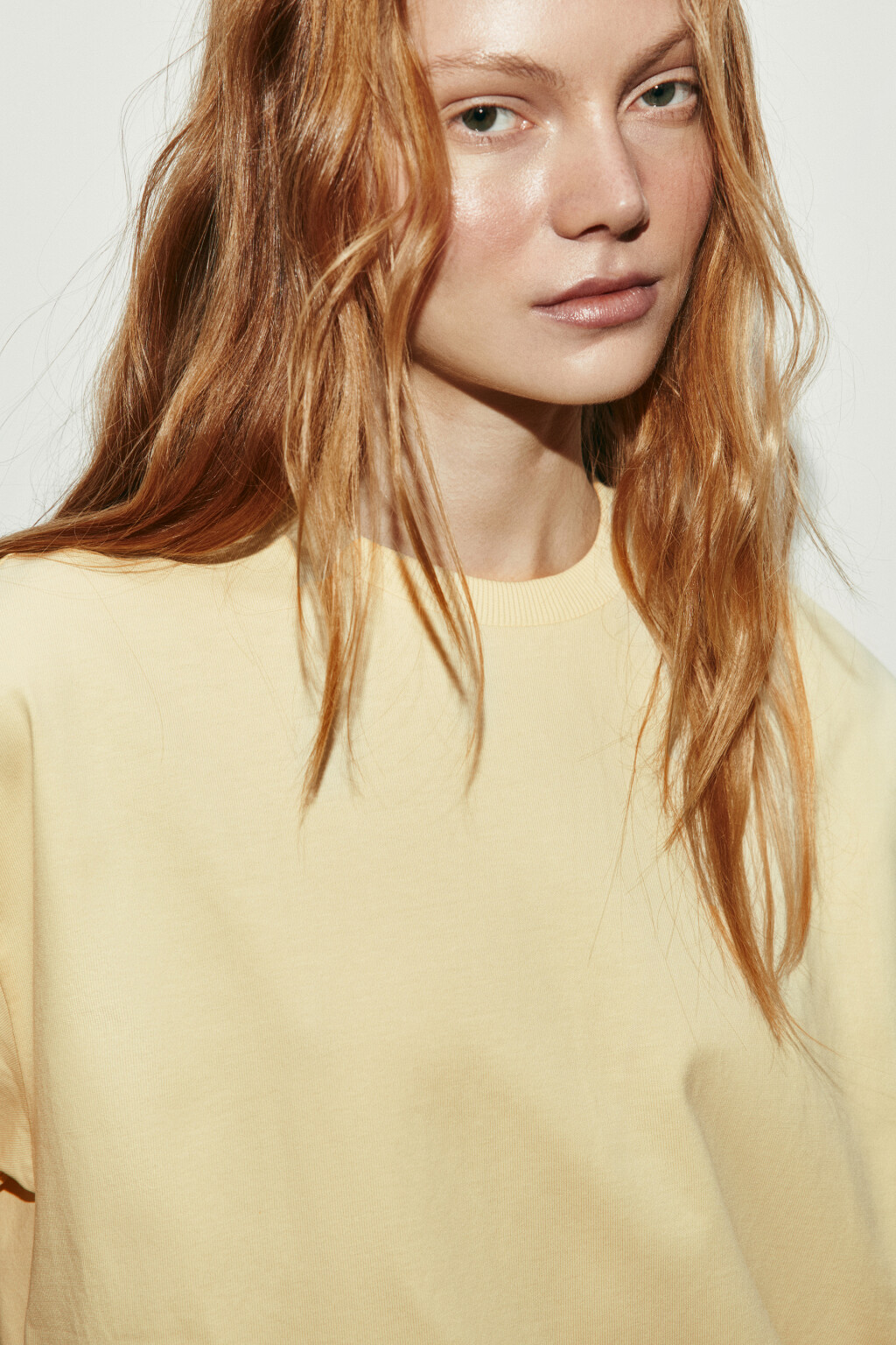 Футболка свободная хлопковая - цвет желтый - 5