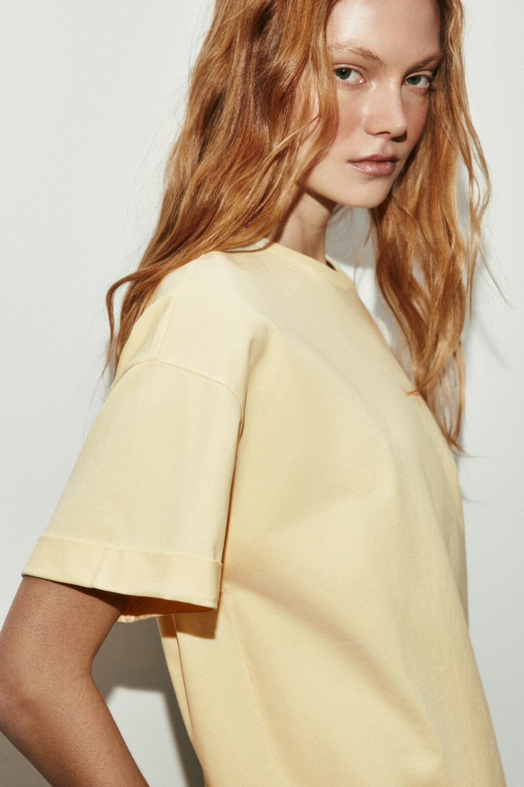 Футболка свободная хлопковая - цвет желтый - 6