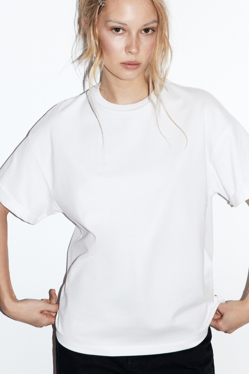 Футболка TLOOSE свободная хлопковая - цвет белый - 2