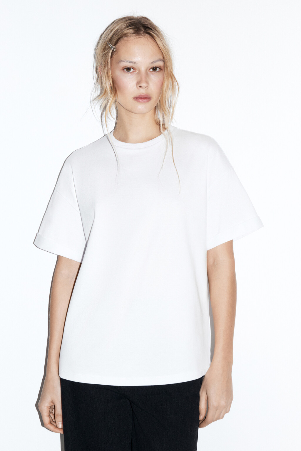 Футболка TLOOSE свободная хлопковая - цвет белый - 3