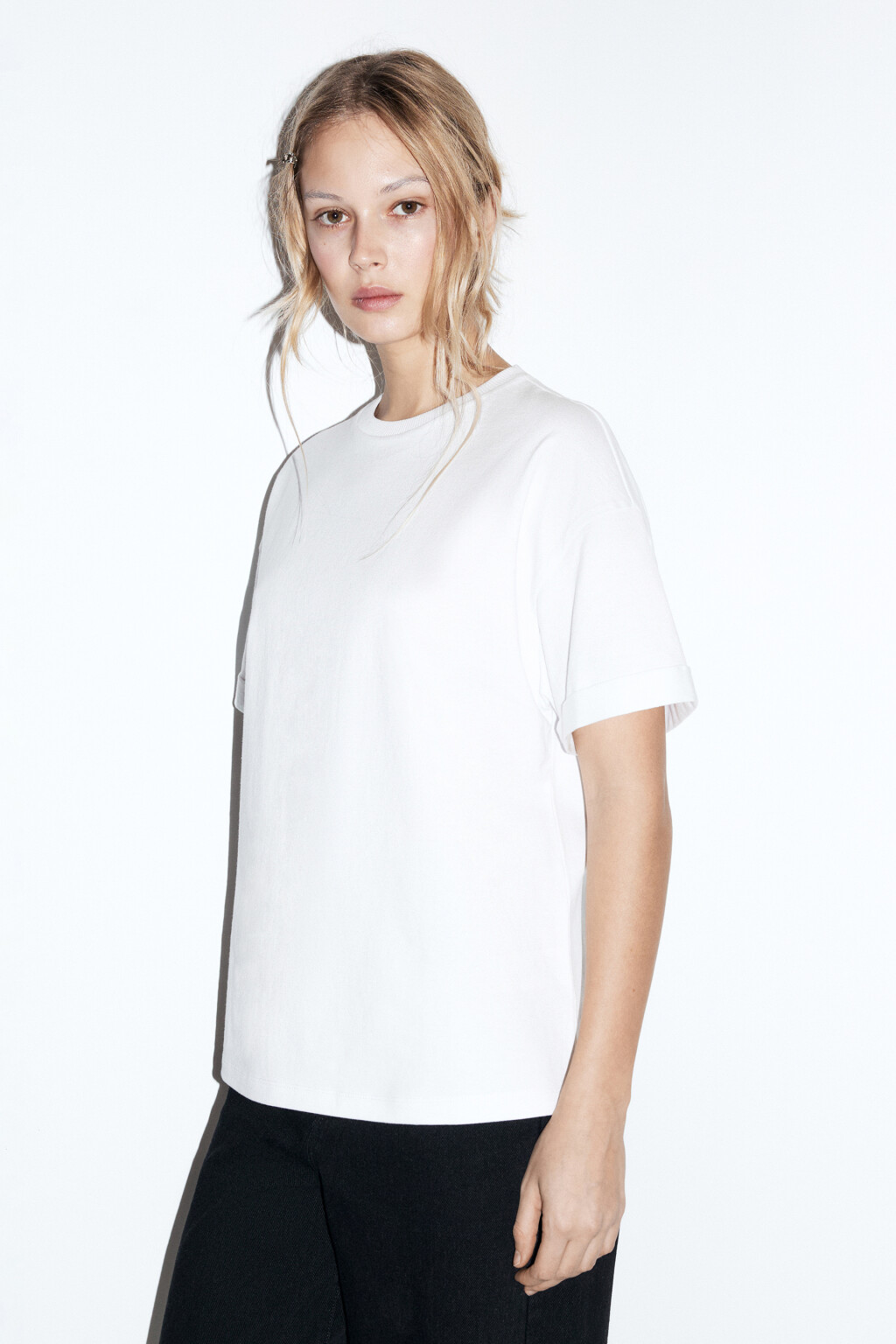Футболка TLOOSE свободная хлопковая - цвет белый - 4
