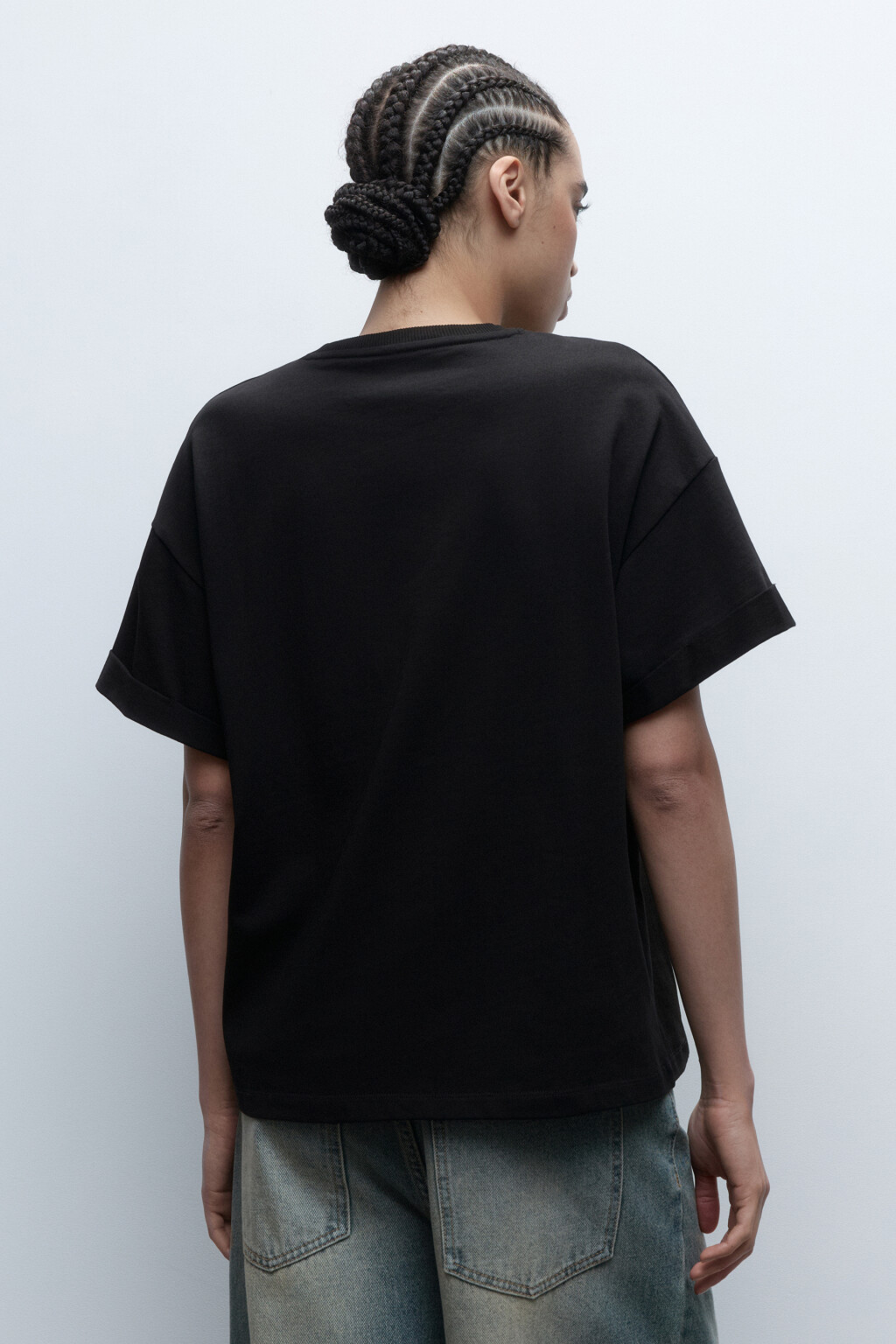 Футболка TLOOSE свободная хлопковая - цвет черный - 4