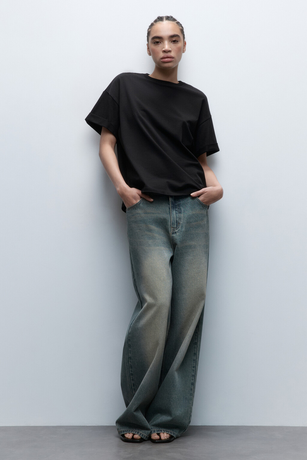 Футболка TLOOSE свободная хлопковая - цвет черный - 5