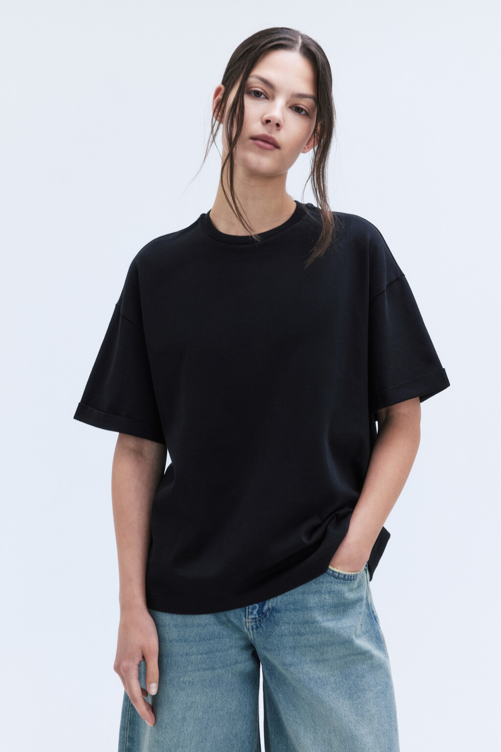 Футболка TLOOSE свободная хлопковая - цвет черный - 2