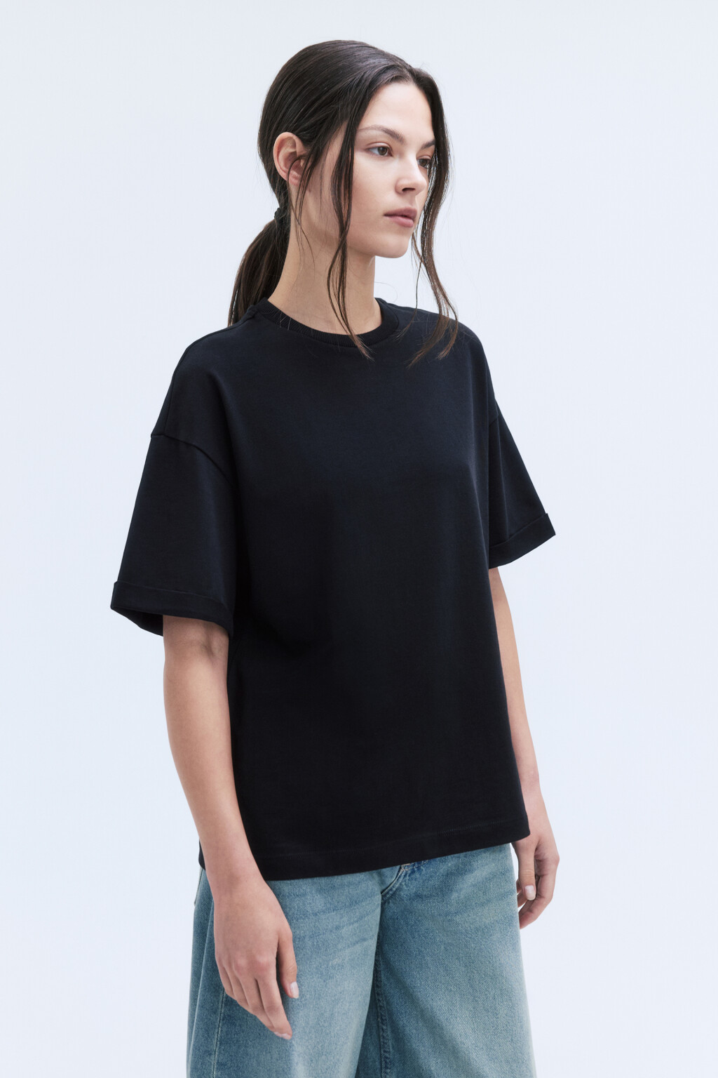 Футболка TLOOSE свободная хлопковая - цвет черный - 3