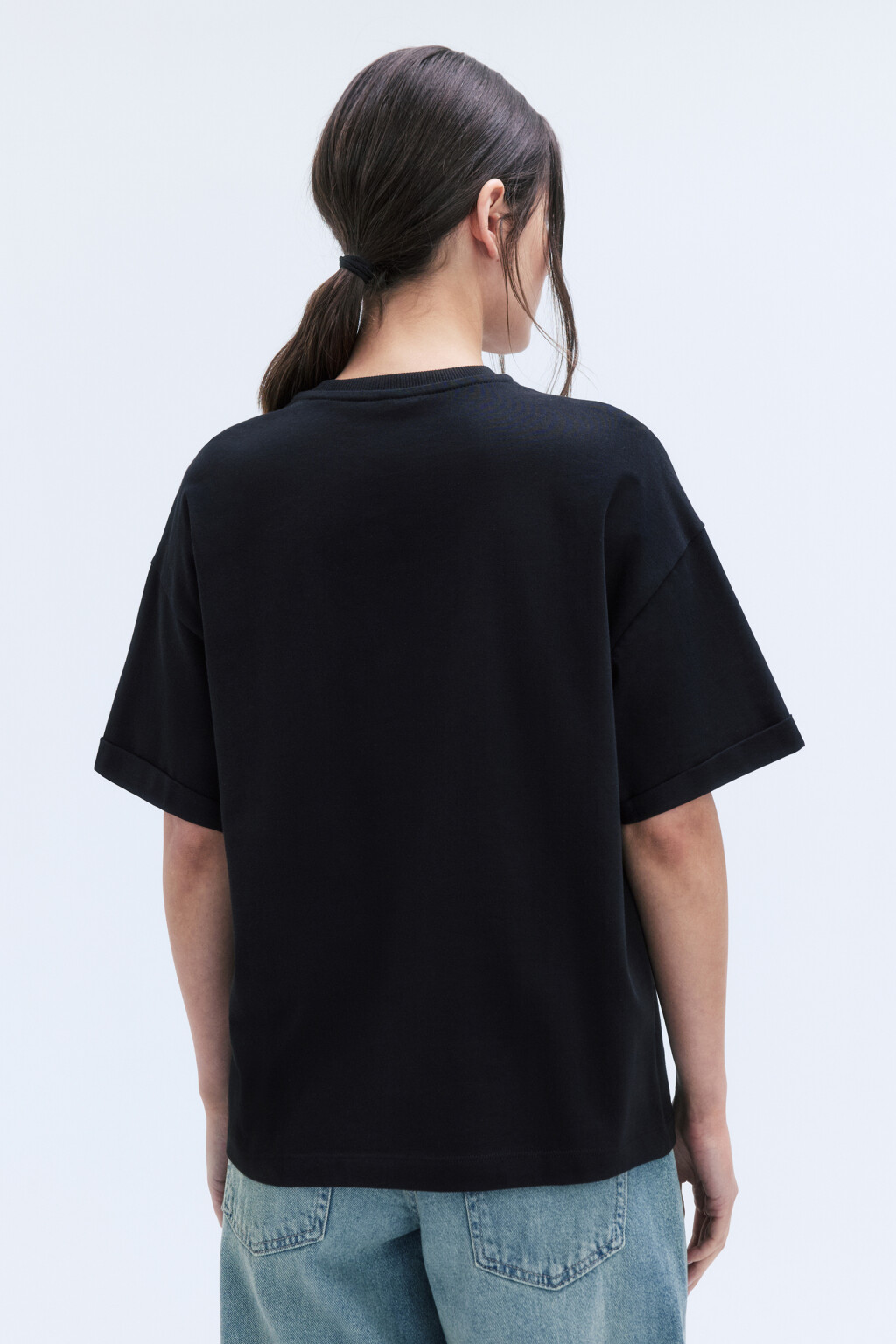 Футболка TLOOSE свободная хлопковая - цвет черный - 4