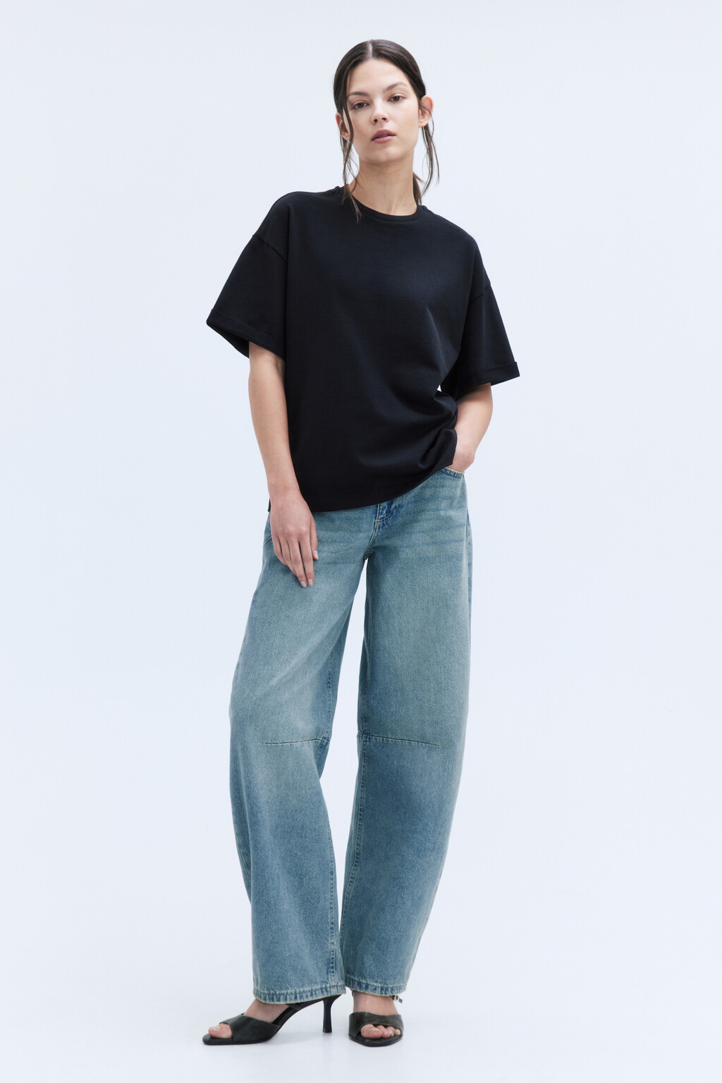 Футболка TLOOSE свободная хлопковая - цвет черный - 5