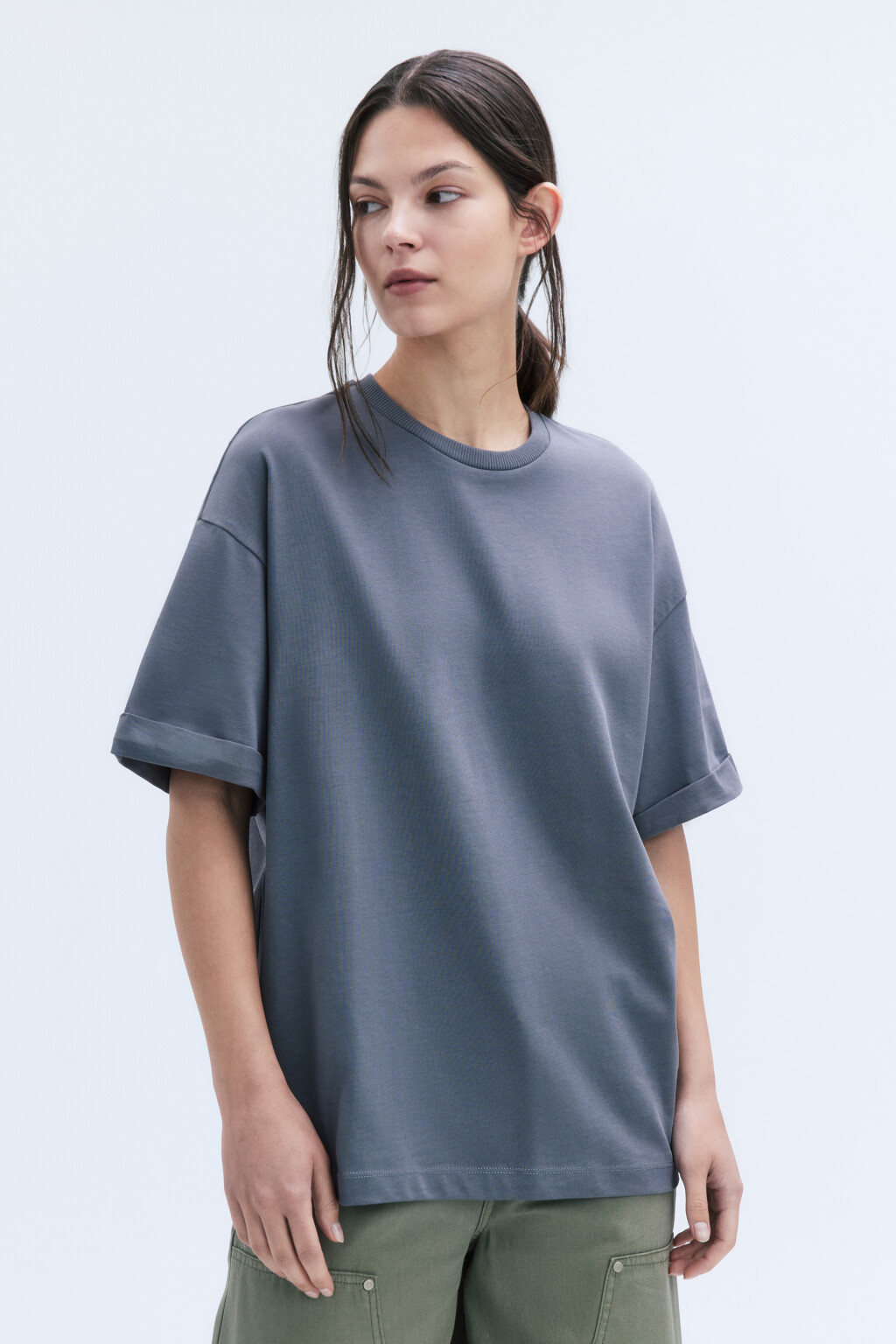 Футболка TLOOSE свободная хлопковая - цвет серый - 2