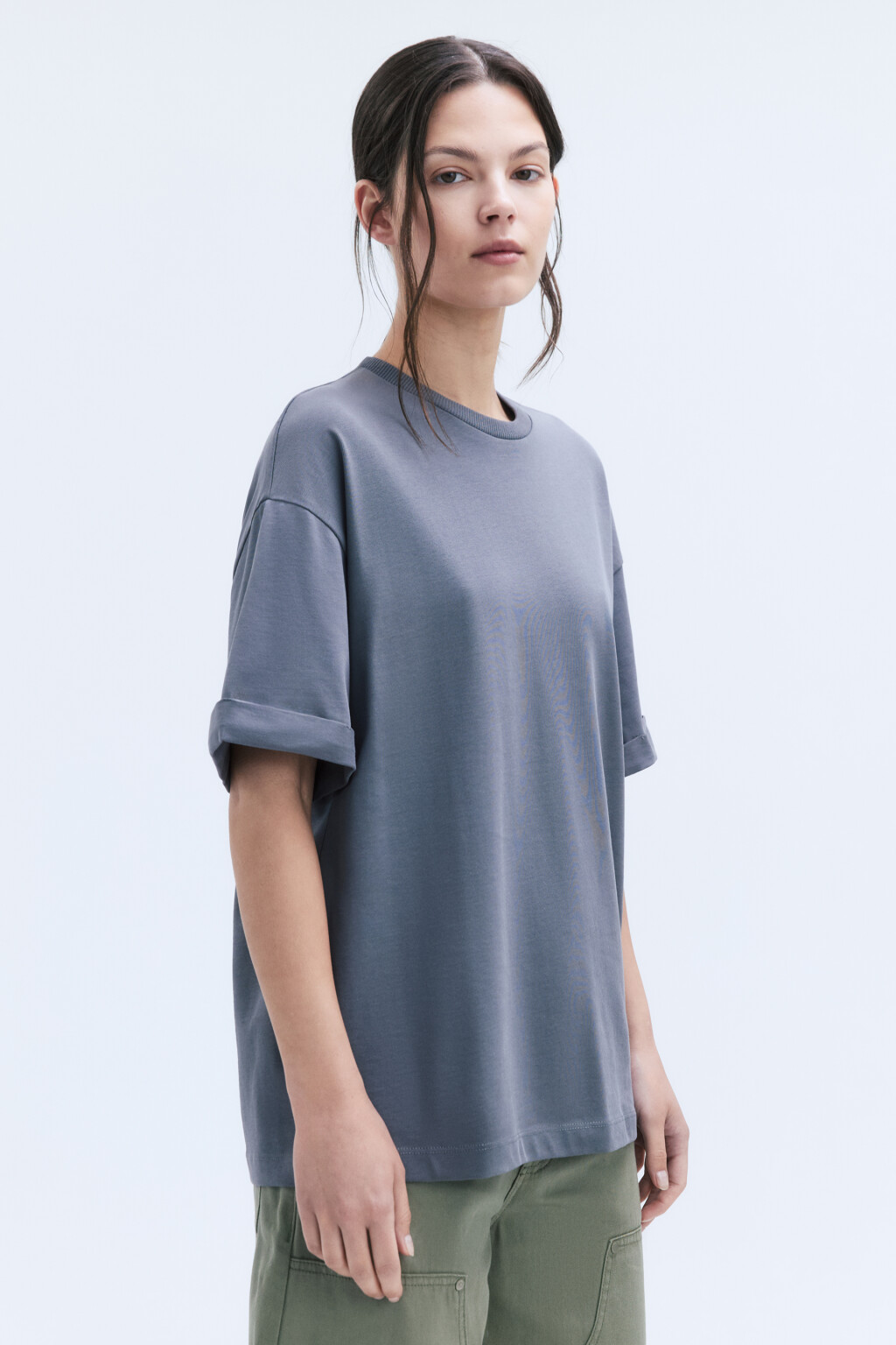 Футболка TLOOSE свободная хлопковая - цвет серый - 3