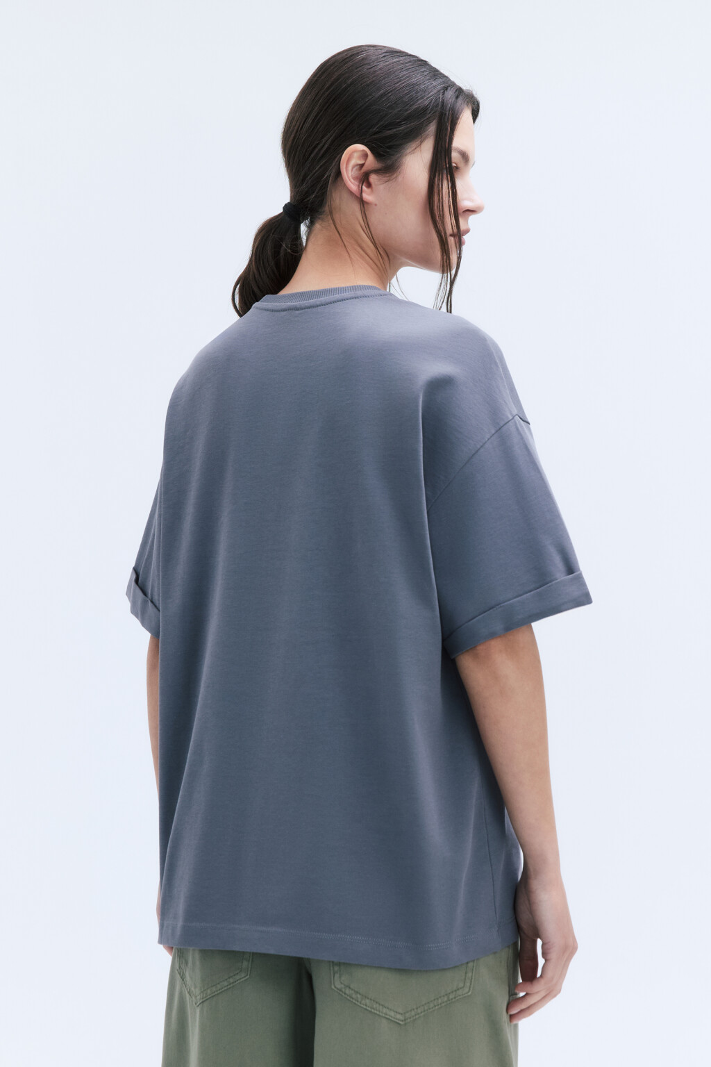 Футболка TLOOSE свободная хлопковая - цвет серый - 4