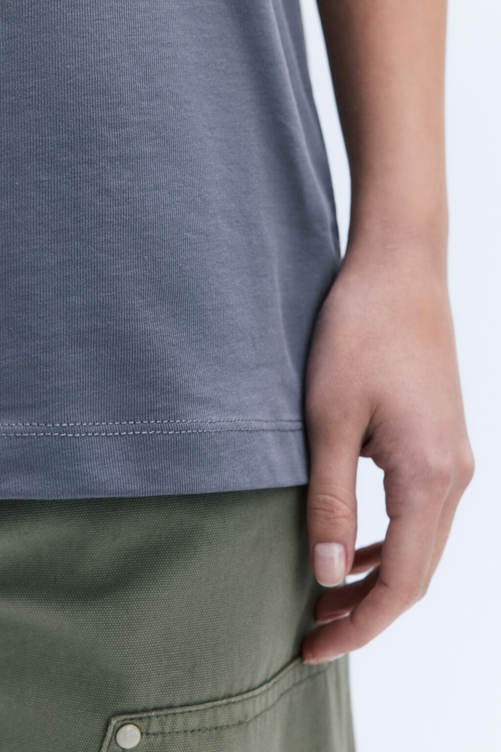 Футболка TLOOSE свободная хлопковая - цвет серый - 7