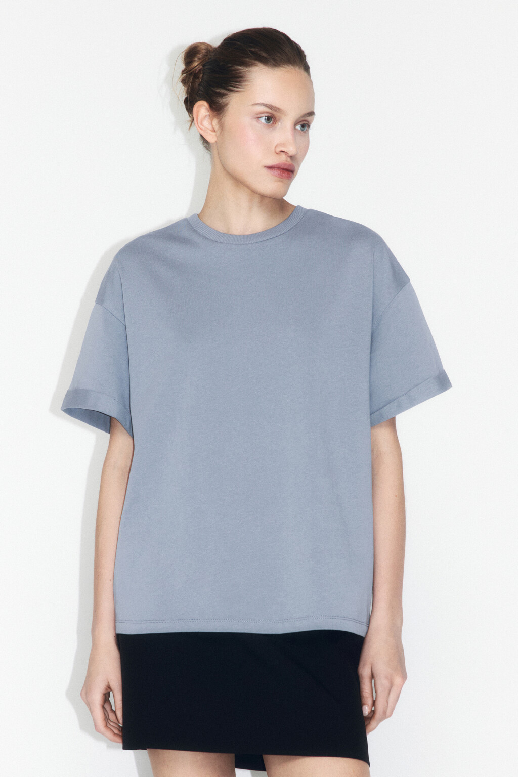 Футболка TLOOSE свободная хлопковая - цвет серый - 3