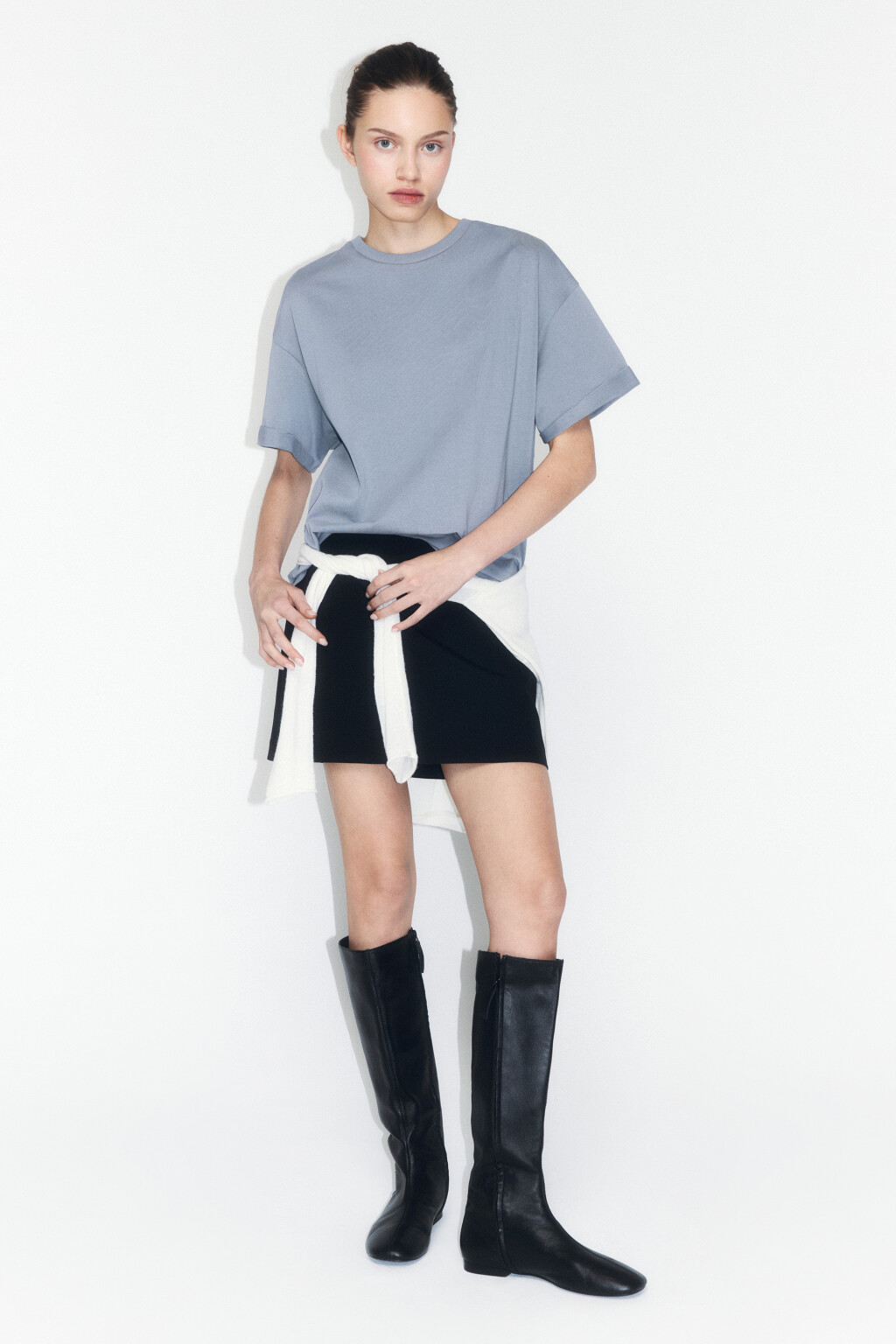 Футболка TLOOSE свободная хлопковая - цвет серый - 5