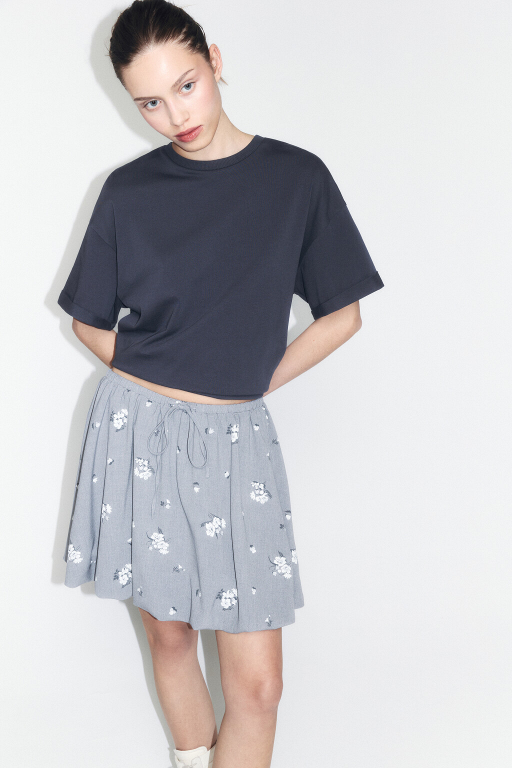 Футболка TLOOSE свободная хлопковая - цвет серый - 1