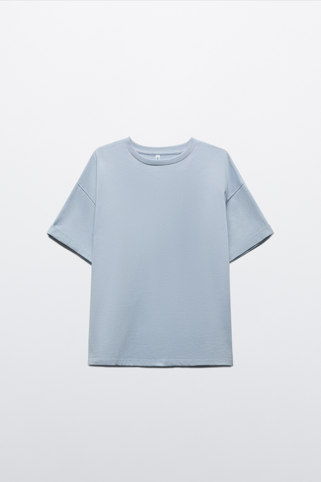 Футболка TLOOSE свободная хлопковая - цвет голубой - 7