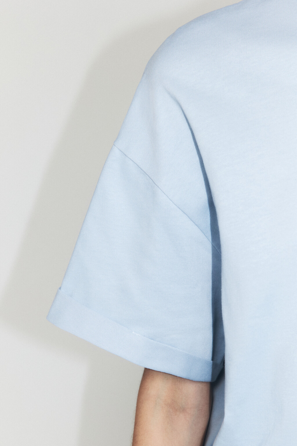 Футболка TLOOSE свободная хлопковая - цвет голубой - 6
