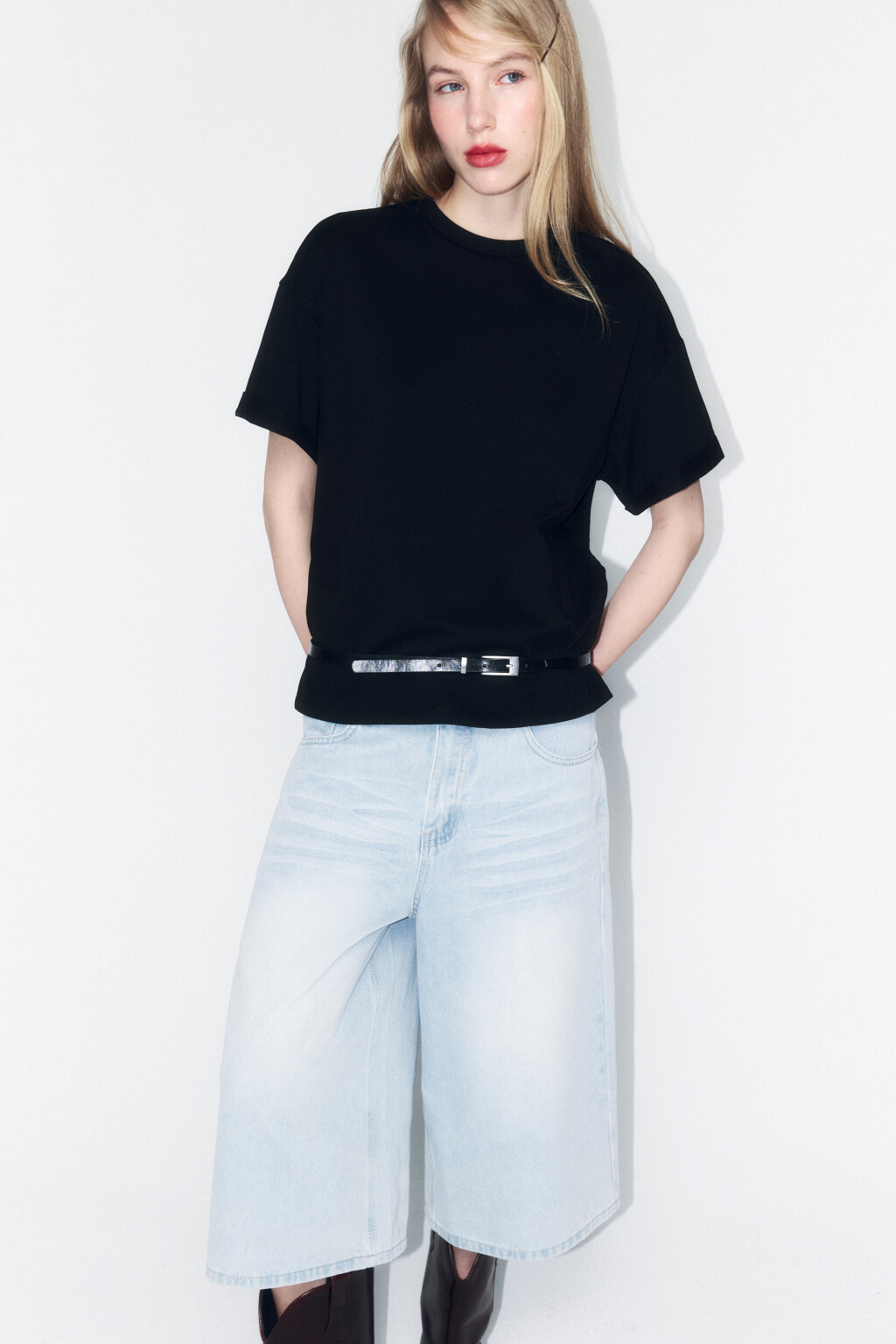 Футболка TLOOSE свободная хлопковая - цвет черный - 1