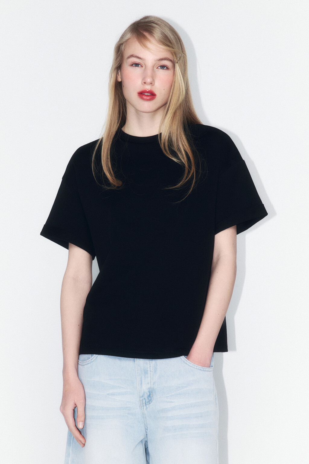 Футболка TLOOSE свободная хлопковая - цвет черный - 2