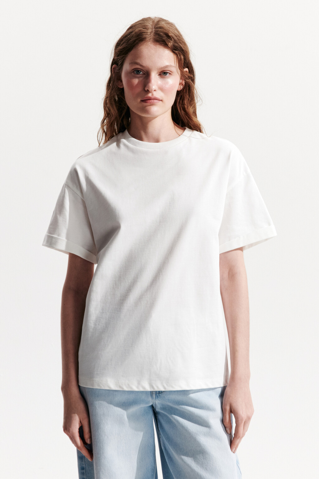 Футболка TLOOSE свободная хлопковая - цвет белый - 2