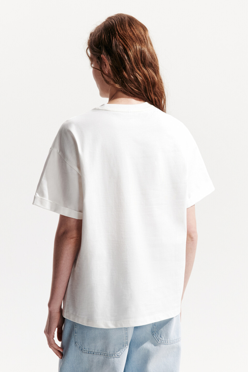 Футболка TLOOSE свободная хлопковая - цвет белый - 3