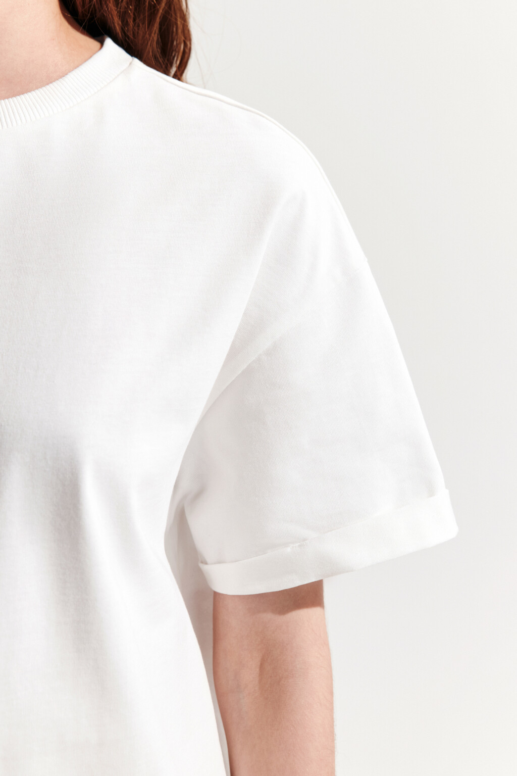 Футболка TLOOSE свободная хлопковая - цвет белый - 6
