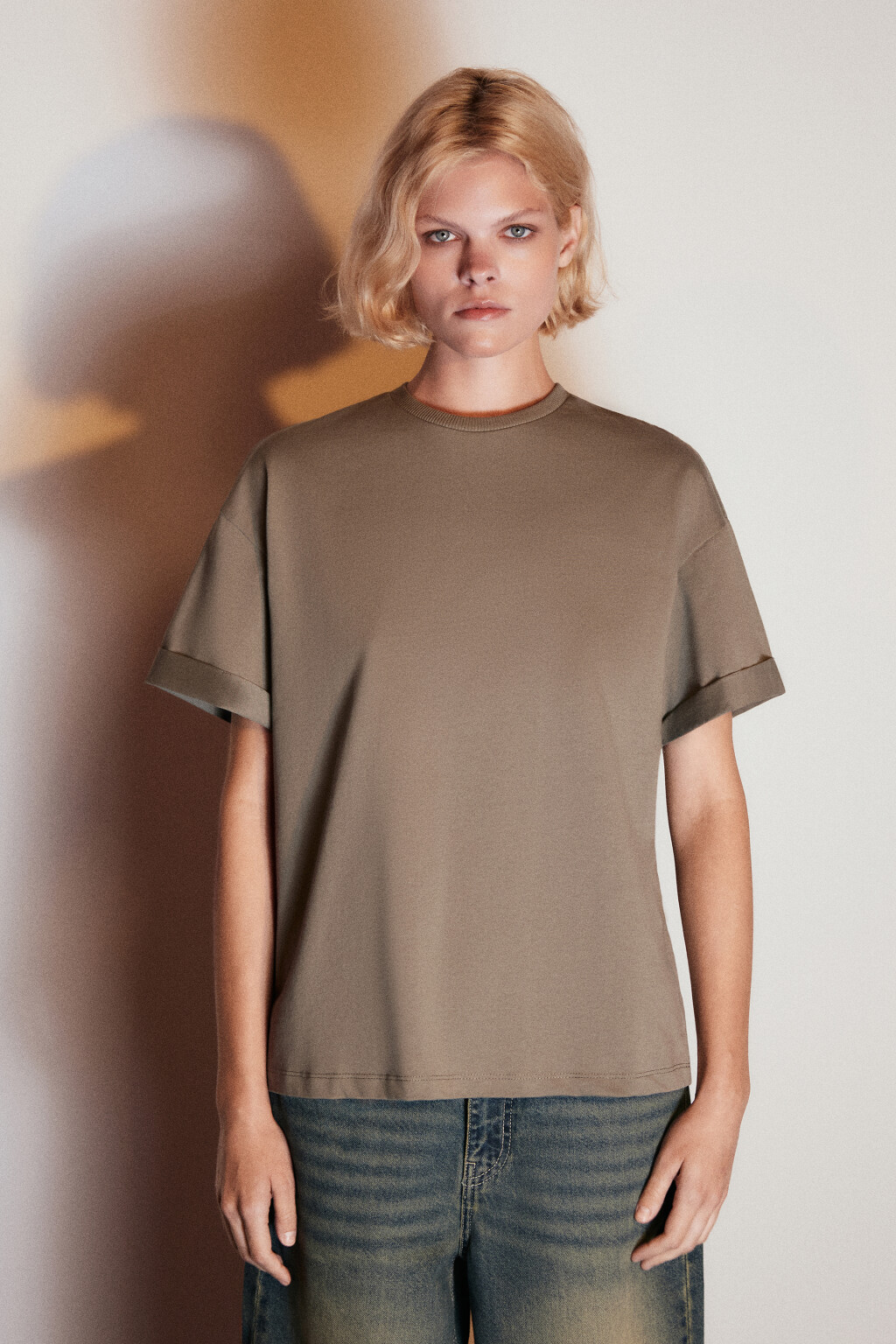 Футболка TLOOSE свободная хлопковая - цвет зеленый - 3