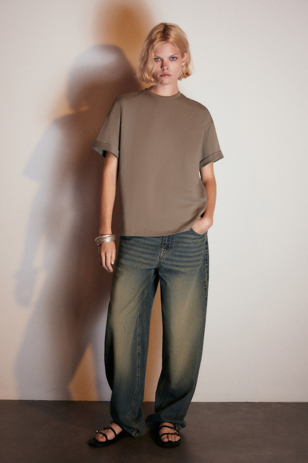 Футболка TLOOSE свободная хлопковая - цвет зеленый - 5