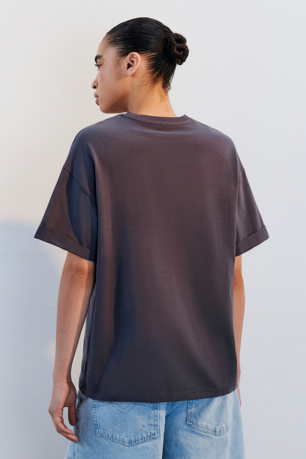 Футболка TLOOSE свободная хлопковая - цвет серый - 3