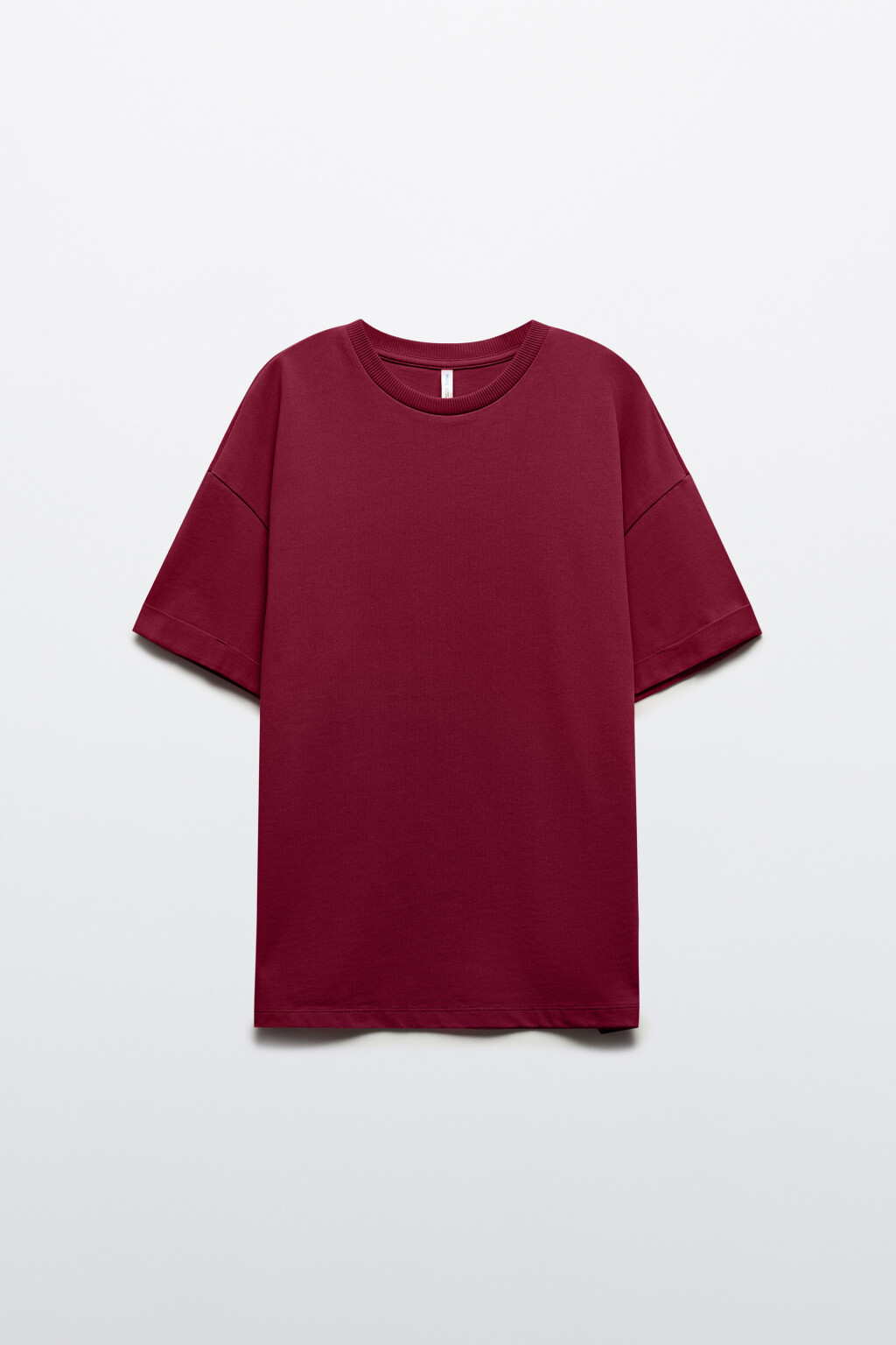 Футболка TLOOSE свободная хлопковая - цвет бордовый - 7