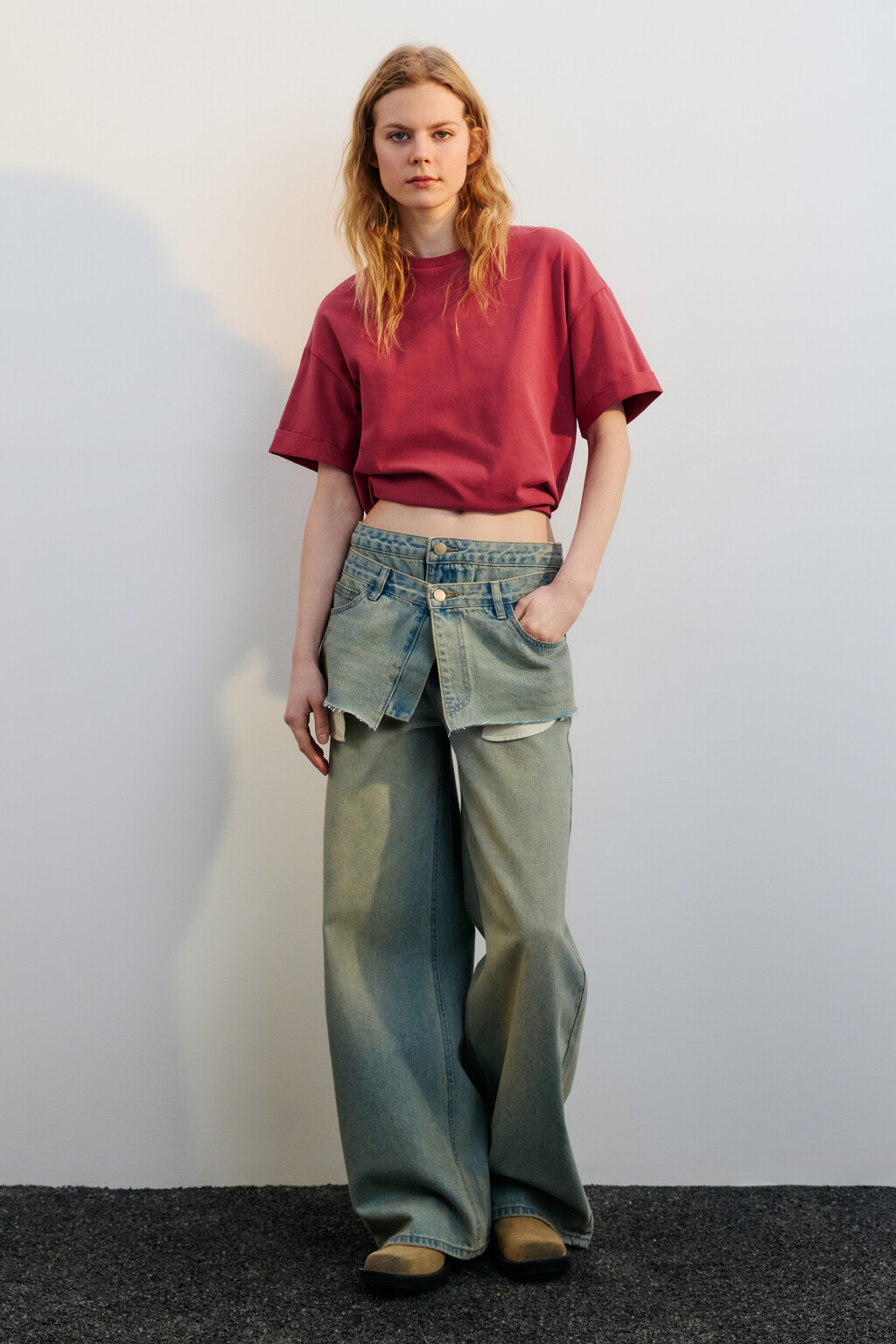 Футболка TLOOSE свободная хлопковая - цвет розовый - 4