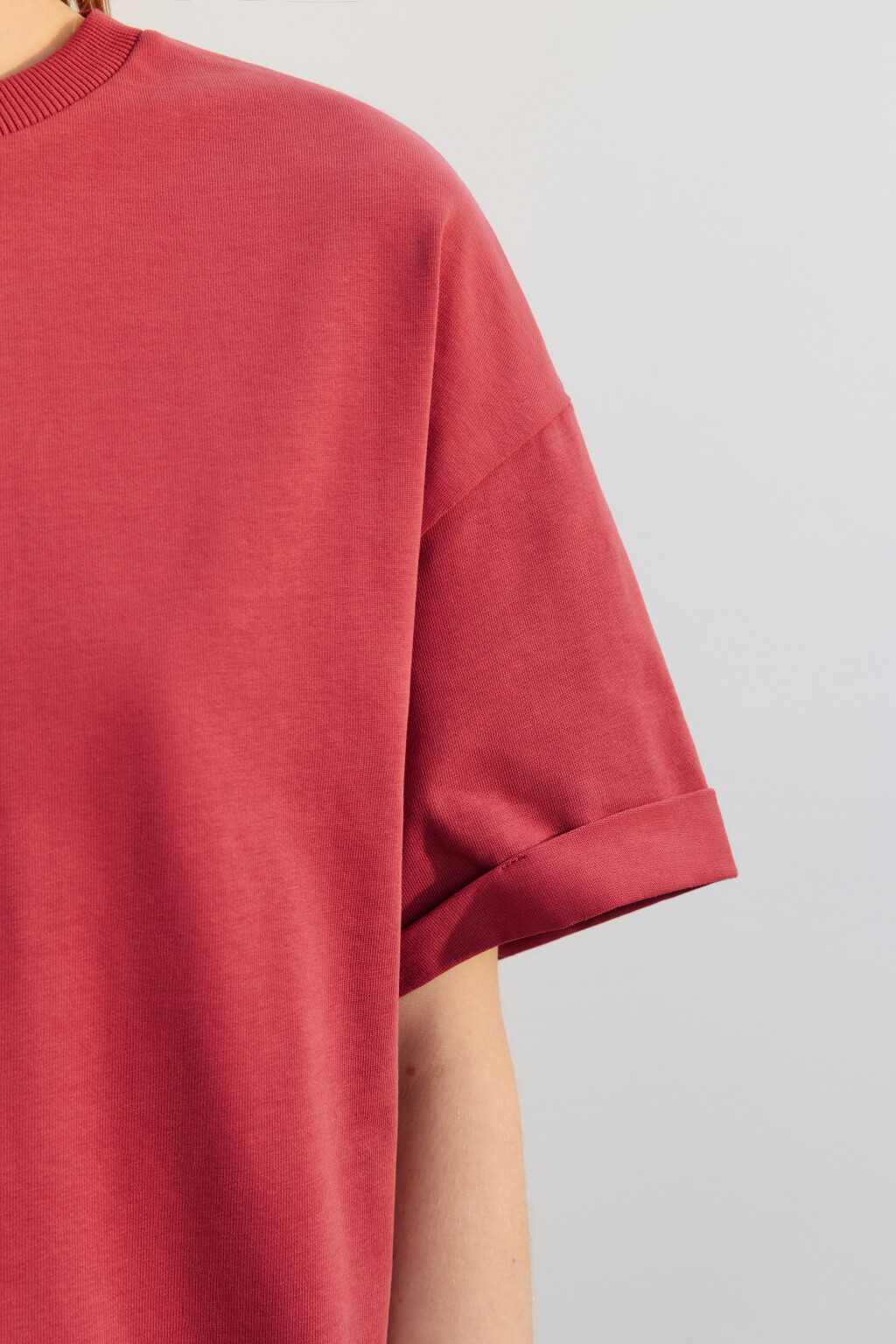 Футболка TLOOSE свободная хлопковая - цвет розовый - 6