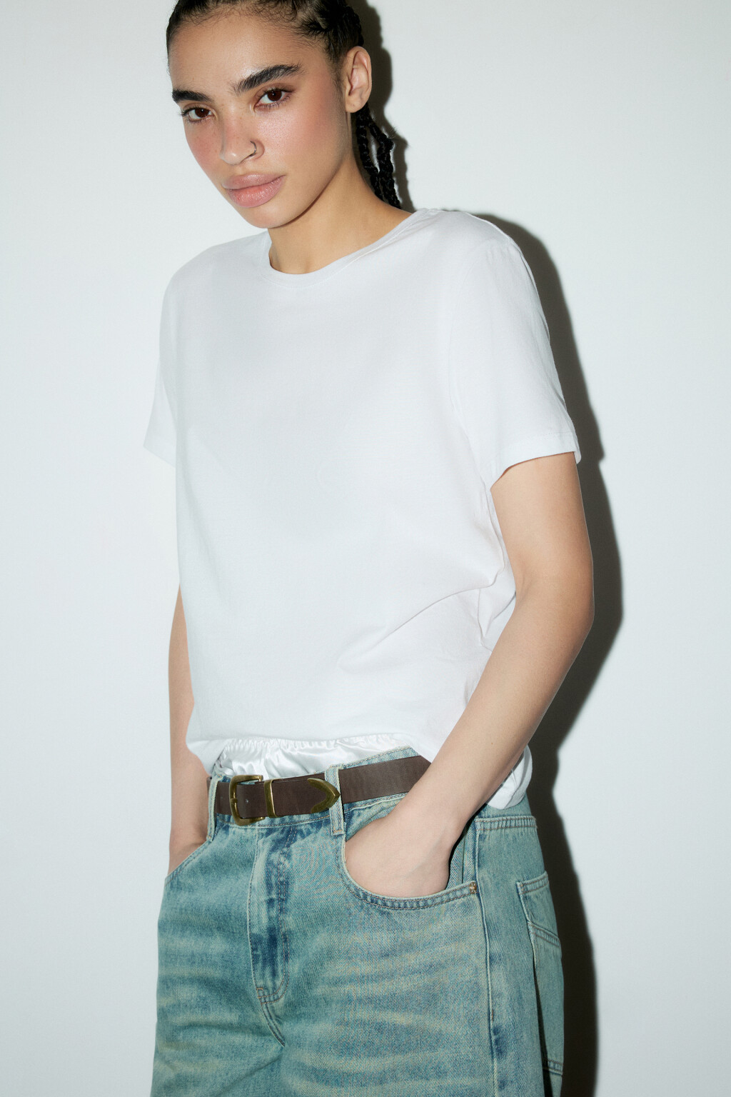 Футболка TSHIRT базовая из хлопка - цвет белый - 1