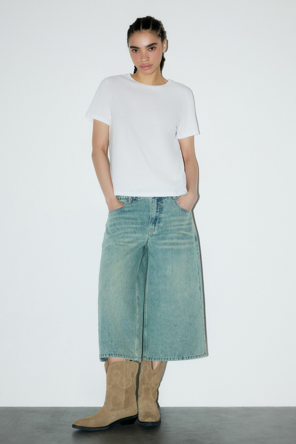 Футболка TSHIRT базовая из хлопка - цвет белый - 4